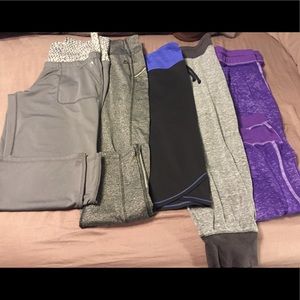 5 piece bundle of athletic pants/capris